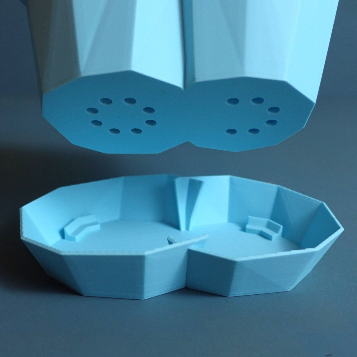 Gazzaladra Double Planter Glitch Modern Indoor & Outdoor Wall Planter, Wall Hanging Plant, Wall Decor, Home Decor - LV3DPrinting