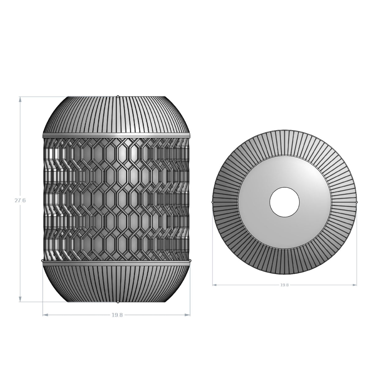 3DPPA Links Capsule Desk Lamp | Personalized Gifts | Keepsakes | Home Decor | Birthday Gifts | Multiple Colors | Customizable - LV3DPrinting