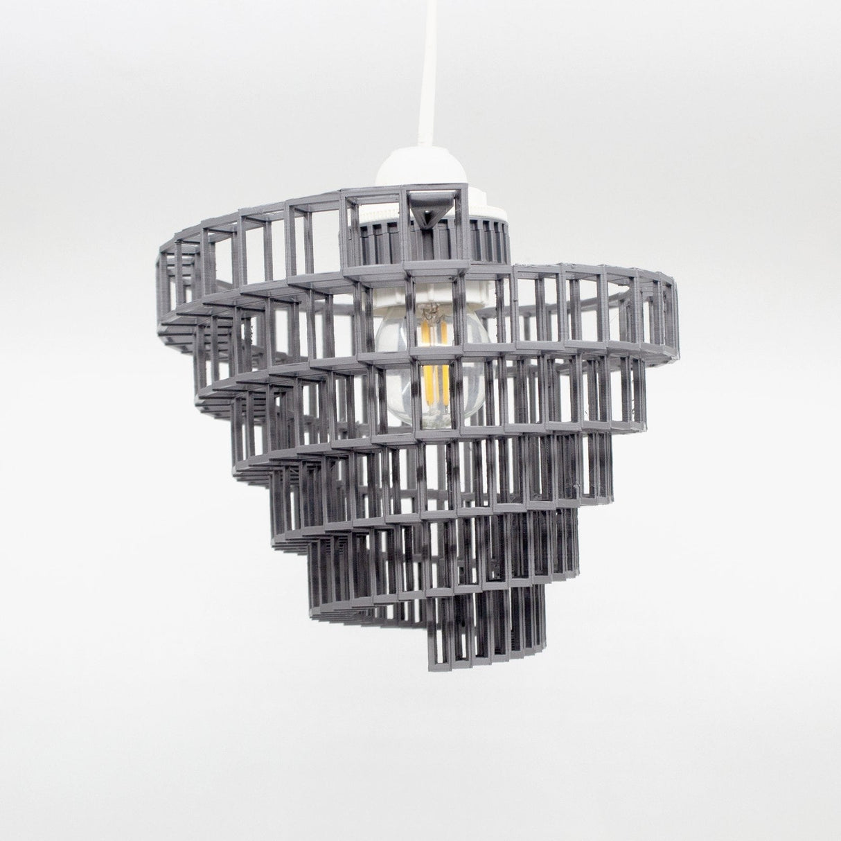 3DPPA Industrial Convolution Chandelier | Home Decor | Gift Idea | Geometric | Pendant Lighting - LV3DPrinting