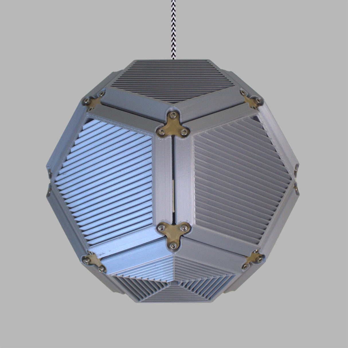 3DPPA Slatted Dodecahedron Assy Lamp Shade | Home Decor | Gift Idea | Geometric | Pendant Lighting - LV3DPrinting