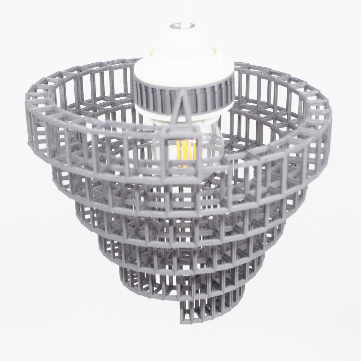 3DPPA Industrial Convolution Chandelier | Home Decor | Gift Idea | Geometric | Pendant Lighting - LV3DPrinting