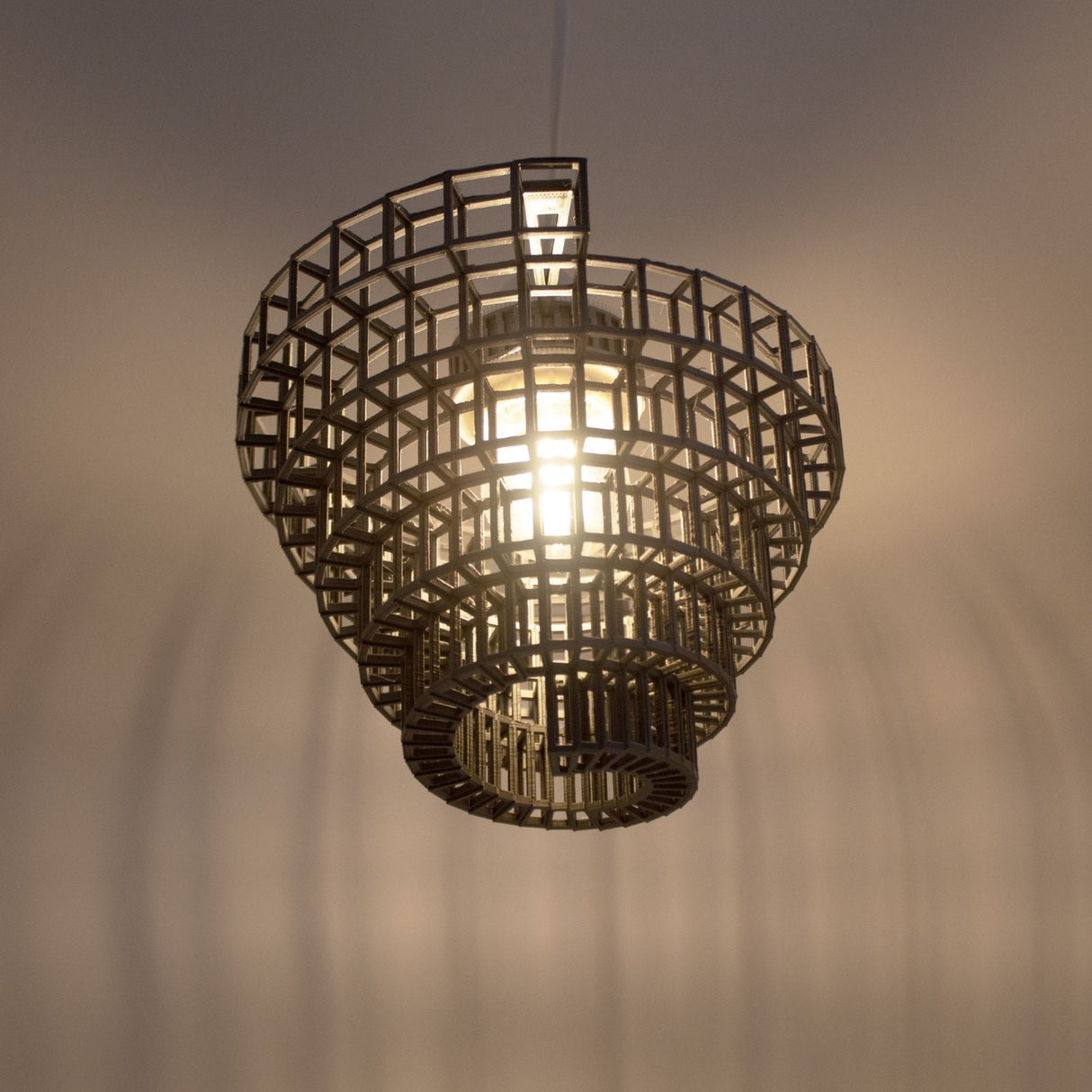 3DPPA Industrial Convolution Chandelier | Home Decor | Gift Idea | Geometric | Pendant Lighting - LV3DPrinting