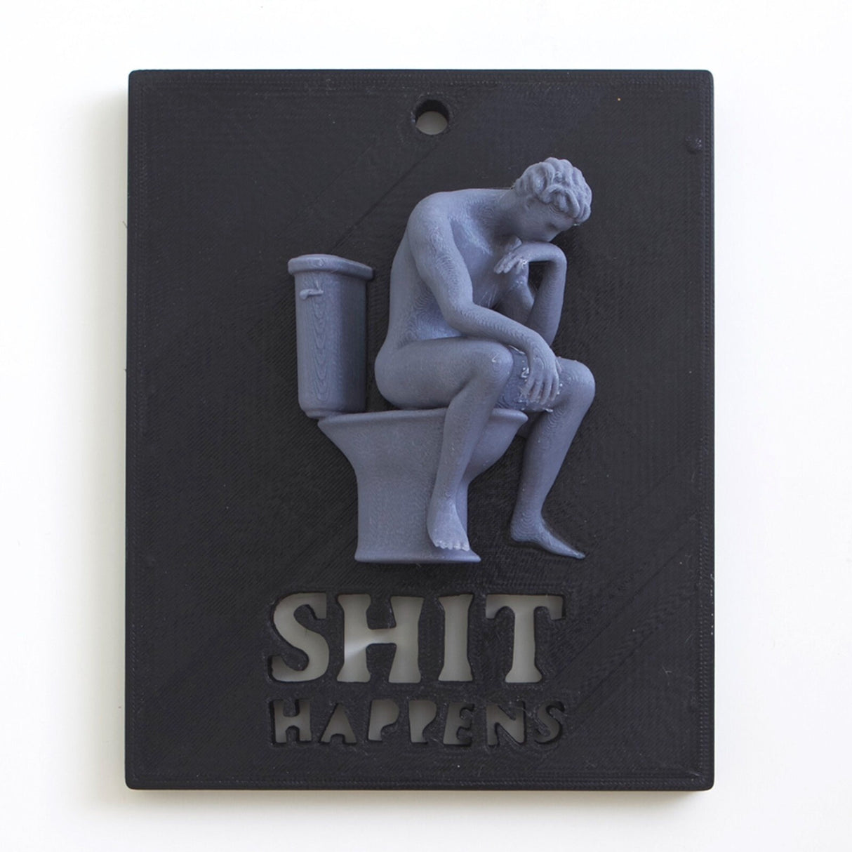 3D Shook Shit Happens Bathroom sign | Bathroom humor | Bathroom decor | Bathroom wall sign - LV3DPrinting