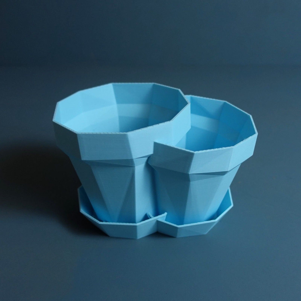 Gazzaladra Double Planter Glitch Modern Indoor & Outdoor Wall Planter, Wall Hanging Plant, Wall Decor, Home Decor - LV3DPrinting