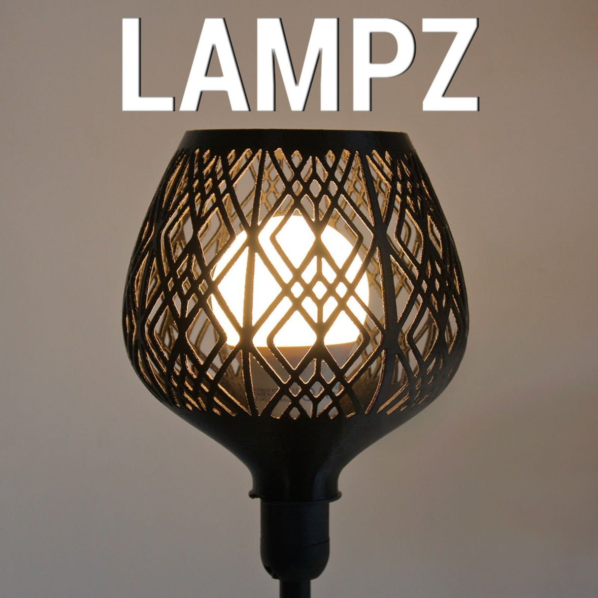 3D Shook Lampz - Art Deco Floor Lamp Shade | Retro Decor | Industrial Light - LV3DPrinting