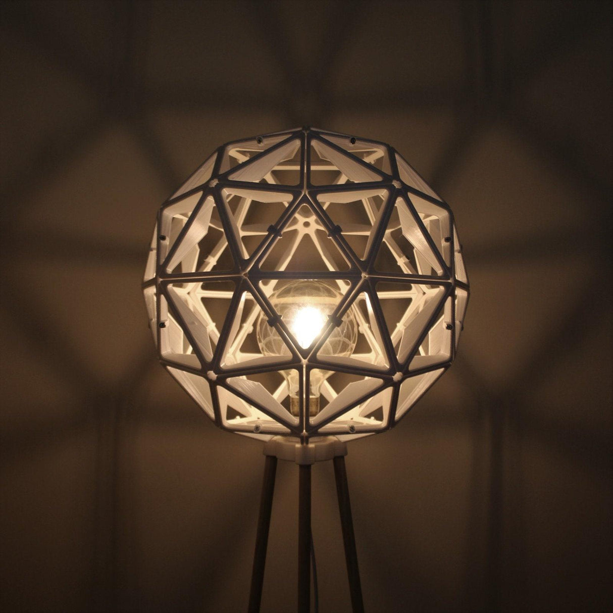 3DPPA Geodesic Sphere Shaped Lamp | Home Decor | Gift Idea | Geometric | Pendant Lighting - LV3DPrinting