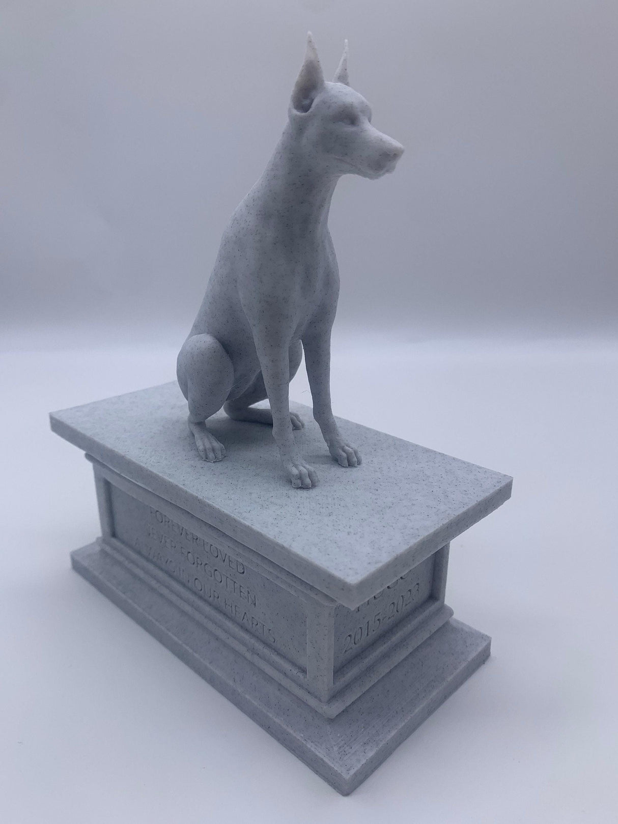 LV 3D Custom Dog Memorial Statue from Photo | Personalized Pet Loss Gift | Dog Urn with Ashes Drawer | Pet Remembrance Sculpture - LV3DPrinting