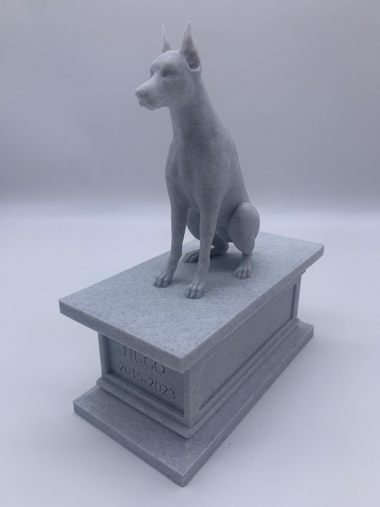 LV 3D Custom Dog Memorial Statue from Photo | Personalized Pet Loss Gift | Dog Urn with Ashes Drawer | Pet Remembrance Sculpture - LV3DPrinting