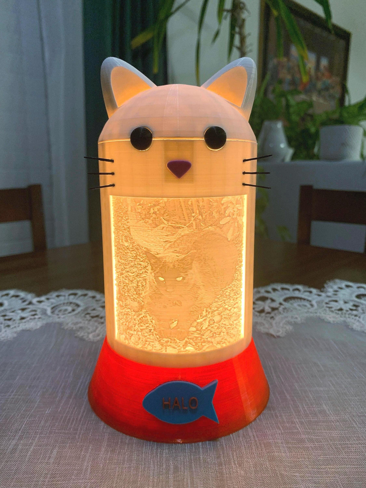 Custom/Personalized Cute Kitty Cat Lithophane |  All Breeds | Personalized Gifts | Keepsakes - LV3DPrinting