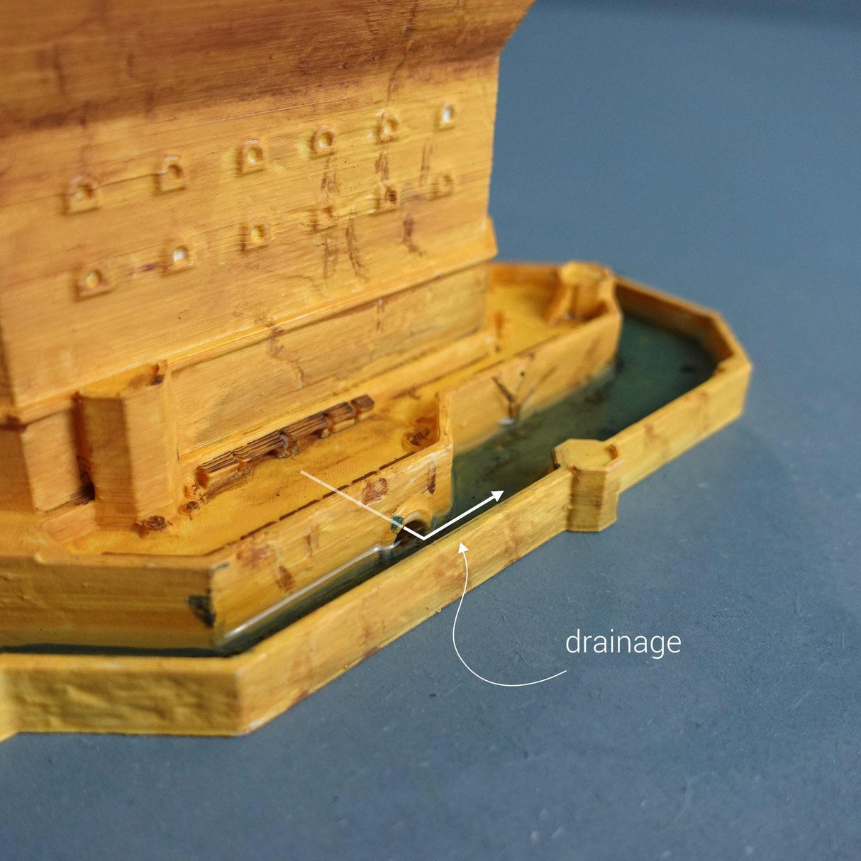 Gazzaladra - Hand Painted Castle Planter with Draining Moat Decor | Dinner Table | Party | Living Room | Bedroom - LV3DPrinting