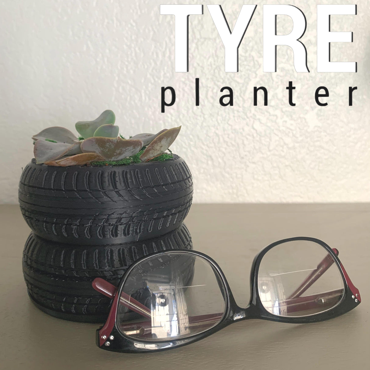 3D Shook Tyre Planter for Dinner Table, Party, Living Room, Bedroom - LV3DPrinting