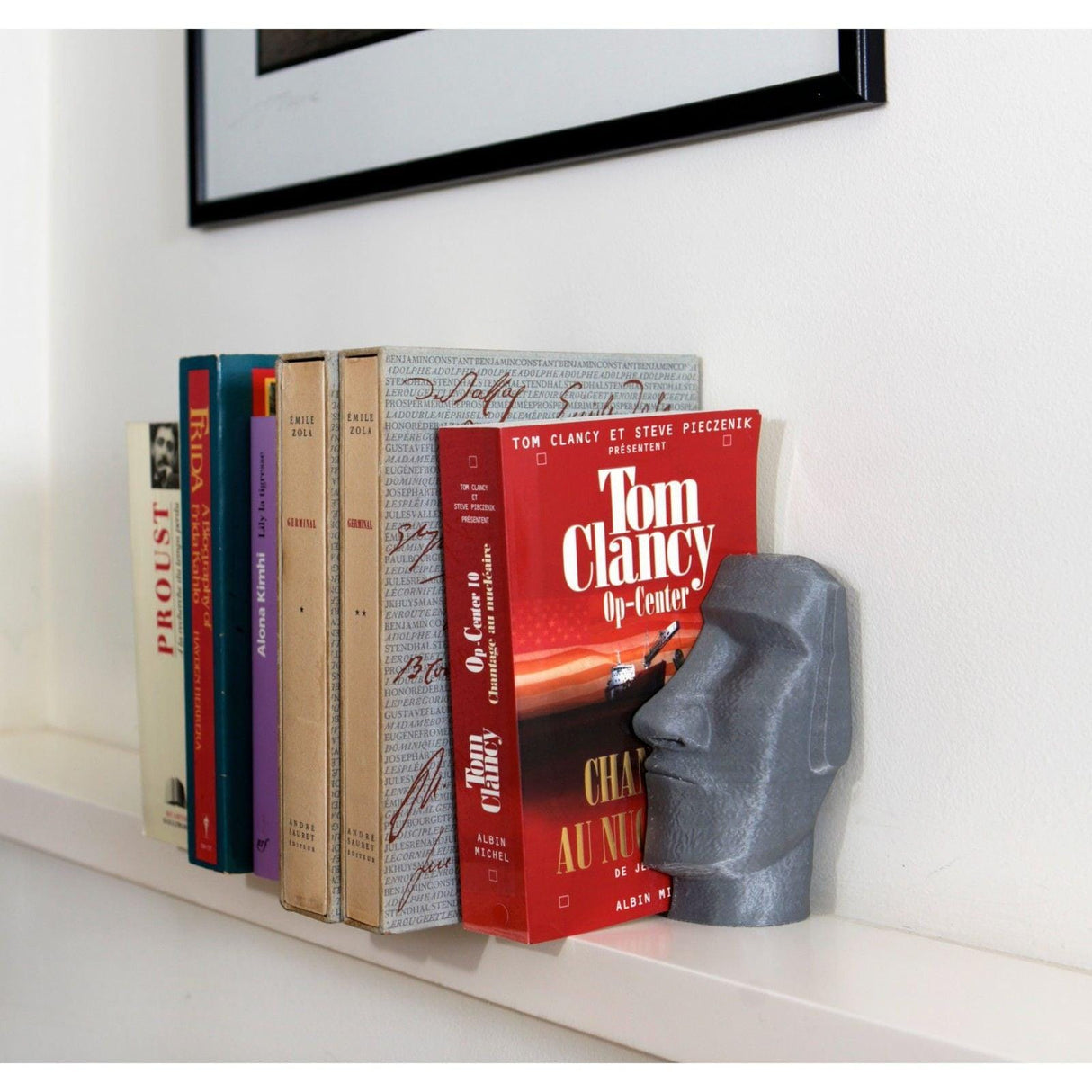 3D Shook Moai Bookend | Home - Office | Housewarming Gift | Customizable Colors- 3D Printed - LV3DPrinting