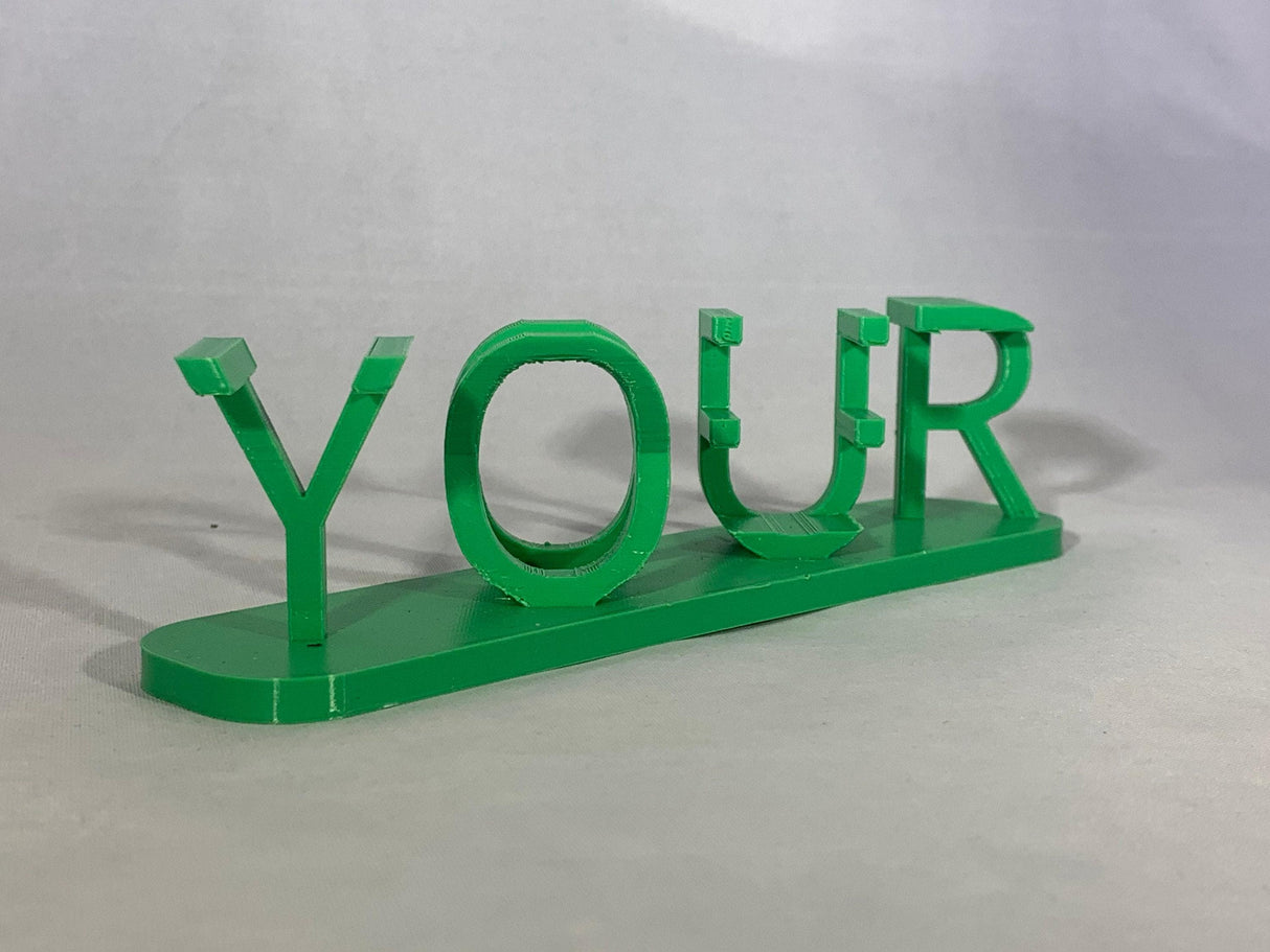 Double Word Ambirgram Desk Name Plaque Illusion | Personalized | Name Plate | Fun Sign | Birthday Gift | Gift for her | 3D | Name for Desk - LV3DPrinting