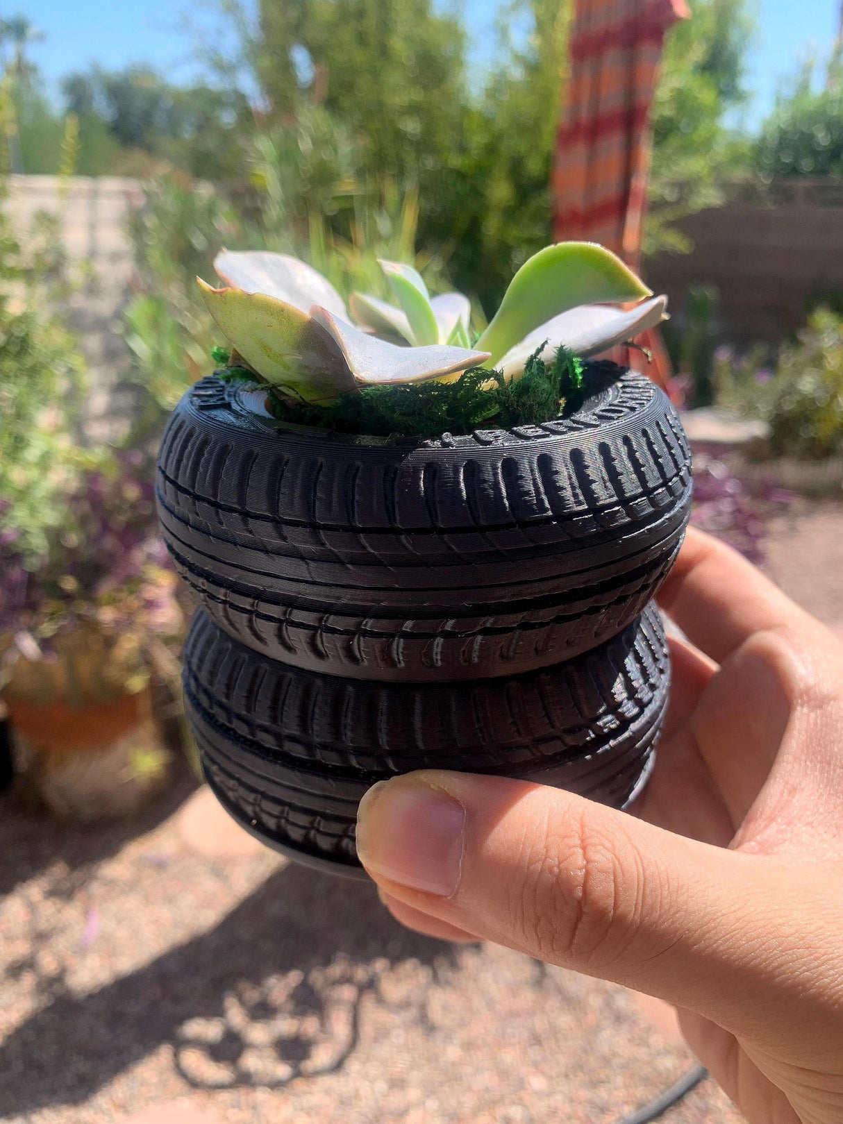 3D Shook Tyre Planter for Dinner Table, Party, Living Room, Bedroom - LV3DPrinting