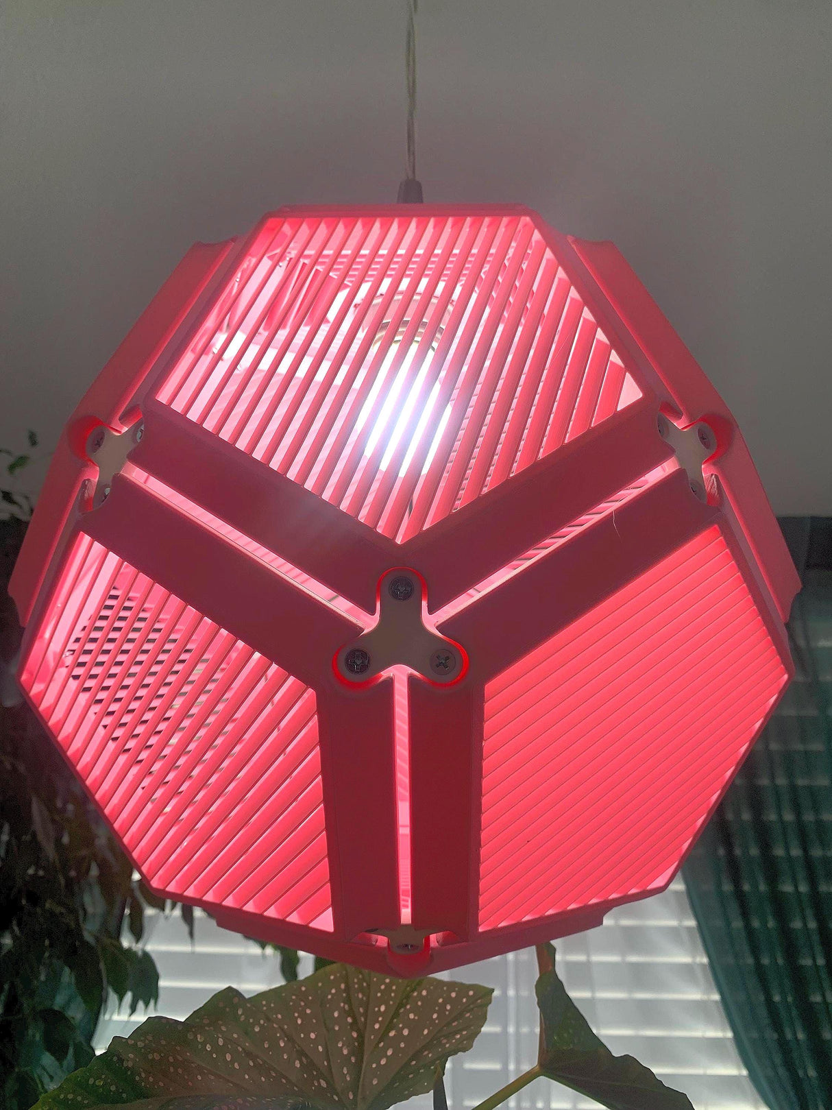 3DPPA Slatted Dodecahedron Assy Lamp Shade | Home Decor | Gift Idea | Geometric | Pendant Lighting - LV3DPrinting