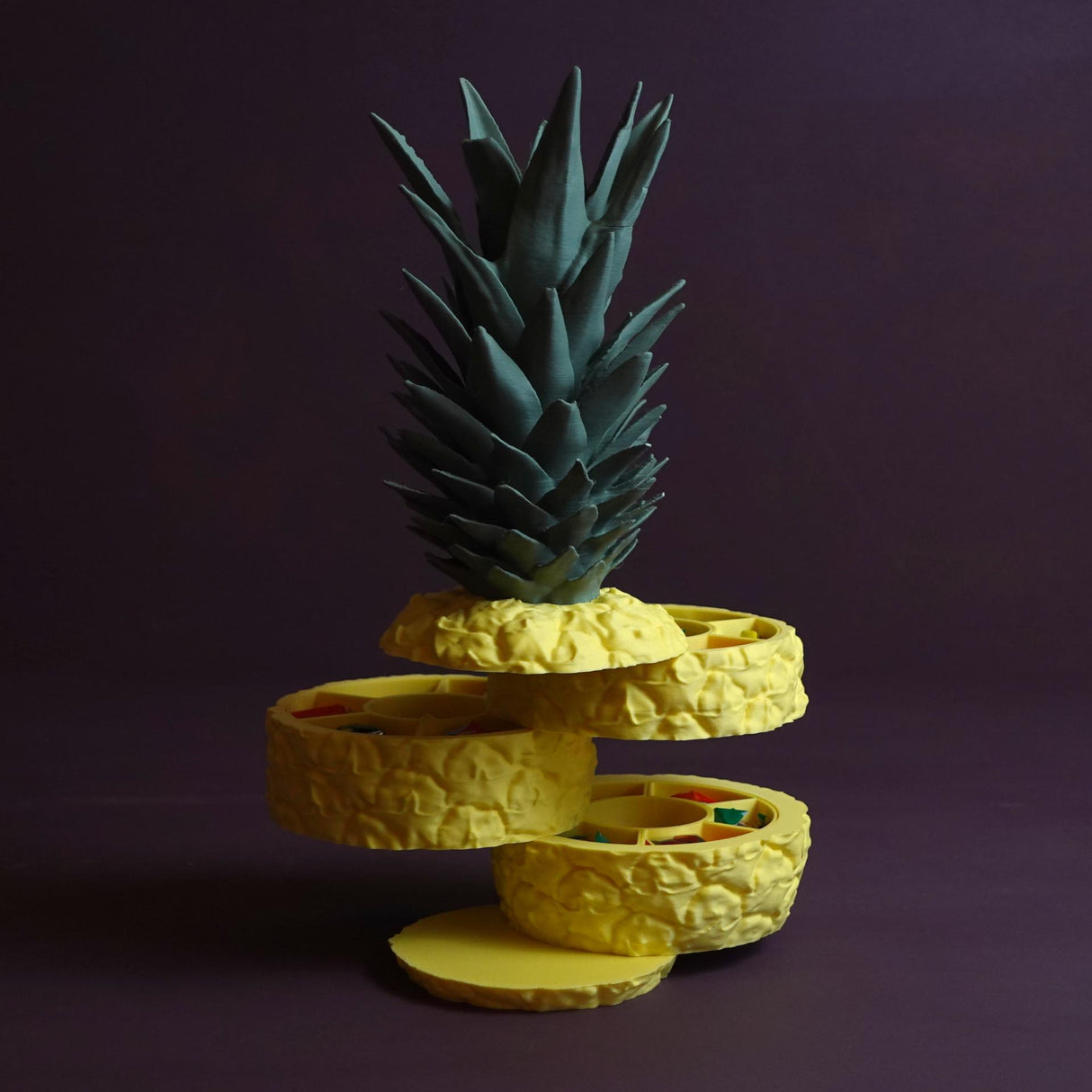 Gazzaladra Sliced Pineapple | Jewlery Box | Desk Organizer | Candy Storage | Custom! | Mutliple Colors! | Personalized! - LV3DPrinting