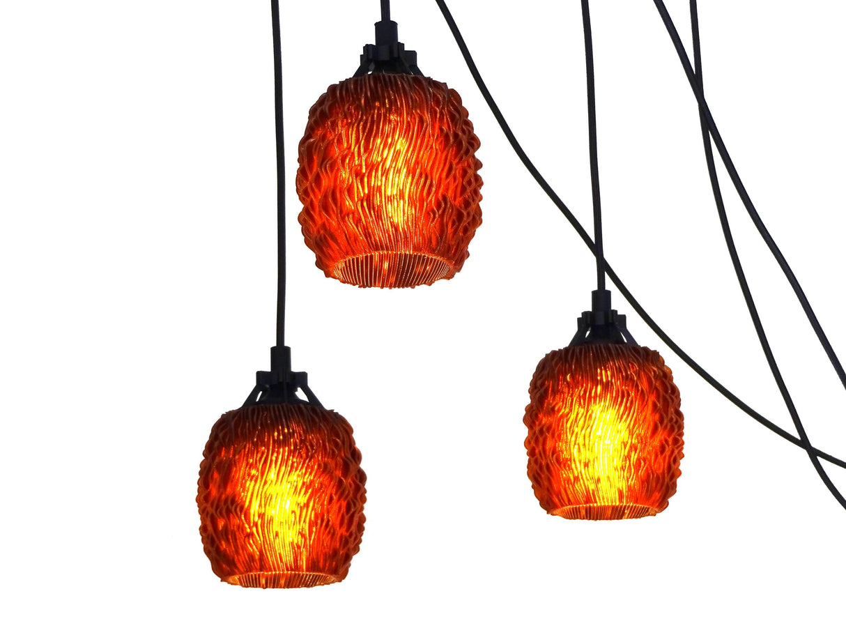 Lampprinted Fluted Vase, Riffled Textured Flower Vase with Insert, Modern Sculptural Home Decor - LV3DPrinting