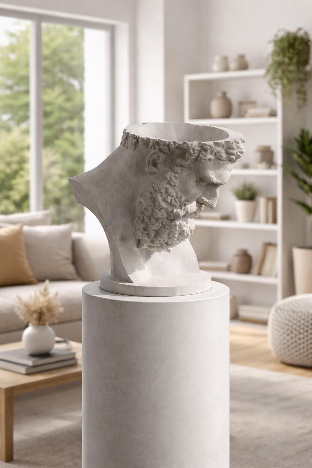 CollectiCraft Hercules Sculptural Vase, Greek Mythology Bust Vase, Classical Art Home Decor - LV3DPrinting