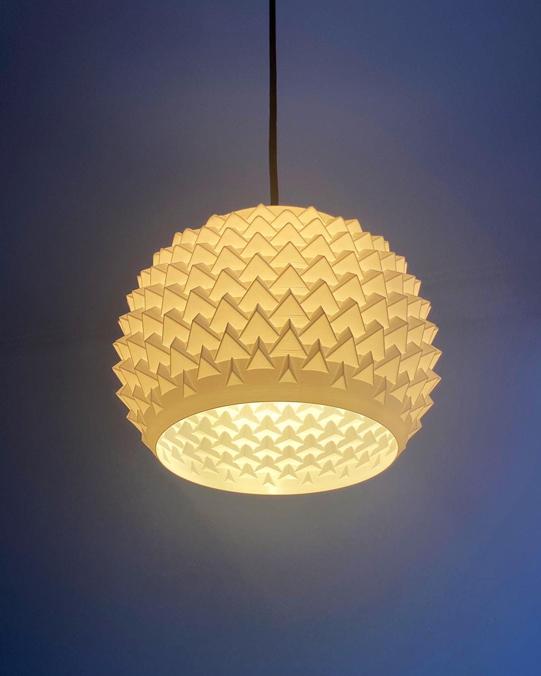 Pinn Pendant Lampshade – Modern 3D Printed Ceiling Light Shade for Dining Room, Living Room & Bedroom – Custom Colors - LV3DPrinting