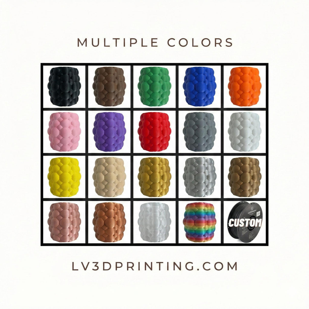 3DPPA Pop It Lamp Shade L | Home Decor | Gift Idea | Geometric | Pendant Lighting - LV3DPrinting