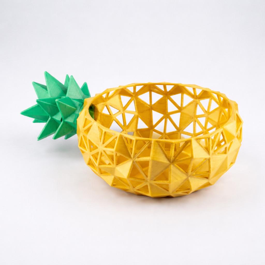 LV 3D Pineapple Polygon Bowl | Decorative Fruit Bowl | Modern Tableware | 3D Printed Bowl - LV3DPrinting