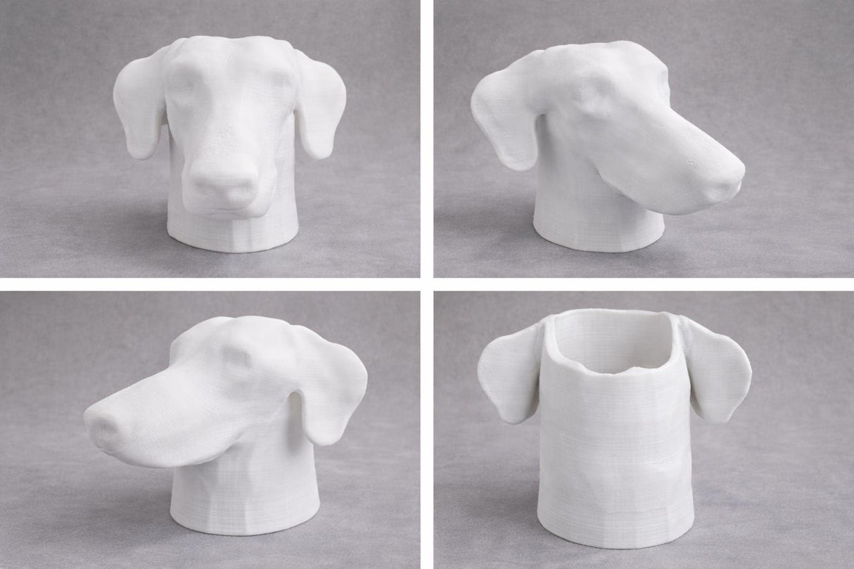 LV 3D Custom Pet Head Vase | Personalized Dog or Cat Planter | 3D Printed Pet Decor | Fun Animal Gift | Home Decor - LV3DPrinting