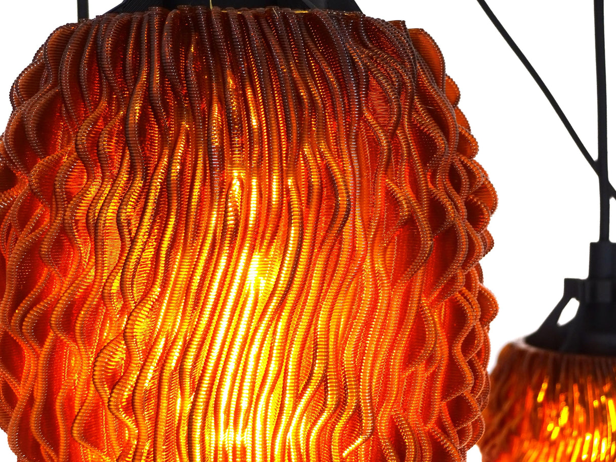 Lampprinted Fluted Vase, Riffled Textured Flower Vase with Insert, Modern Sculptural Home Decor - LV3DPrinting