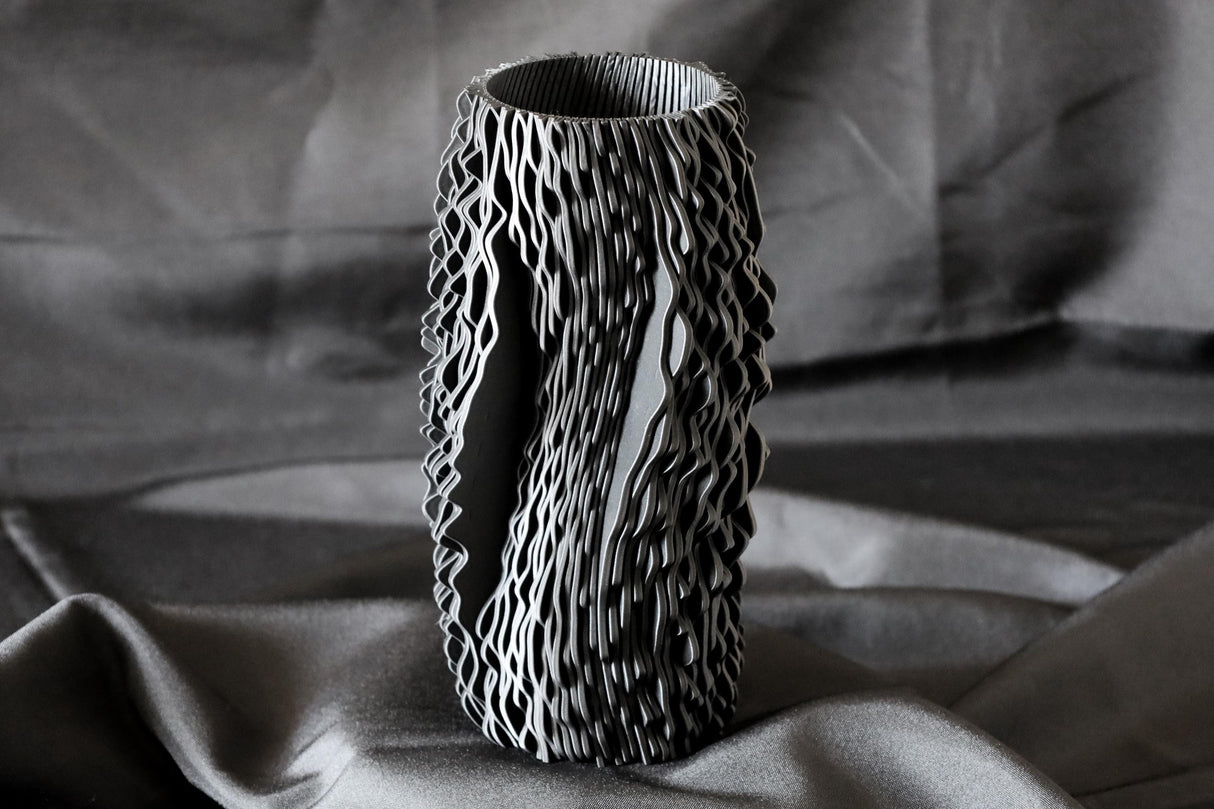 Lampprinted IAP Sea Falcon Vase, Organic Shifted Sculptural Vase, Modern Textured Home Decor - LV3DPrinting