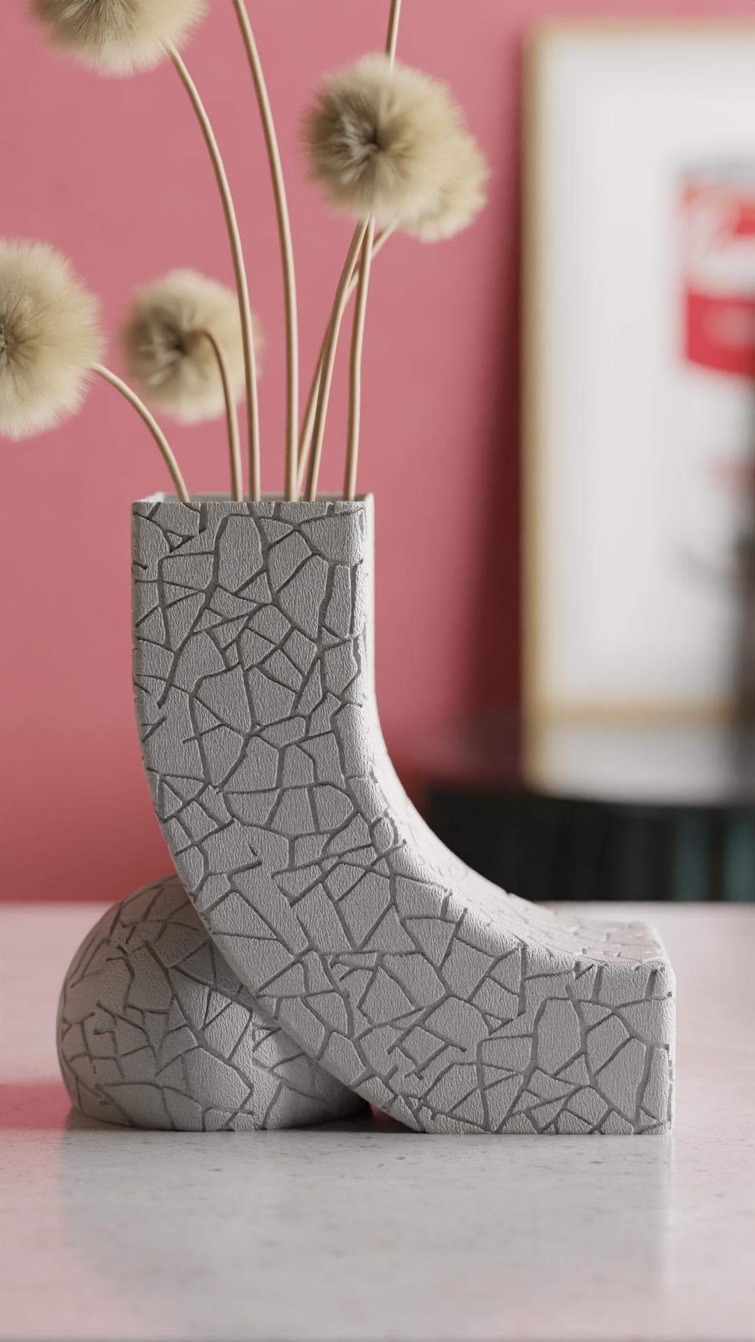 Collecticraft Wabi Sabi Vase – Modern Organic Decor for Weddings, Dining Table, Living Room and Bedroom | Textured Minimalist Vase - LV3DPrinting