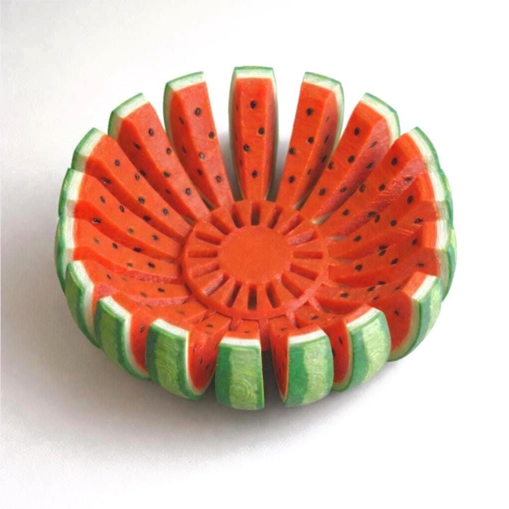 LV 3D Watermelon Bowl l Decor | Tableware | Decorative Bowl | Fruit Bowl - LV3DPrinting