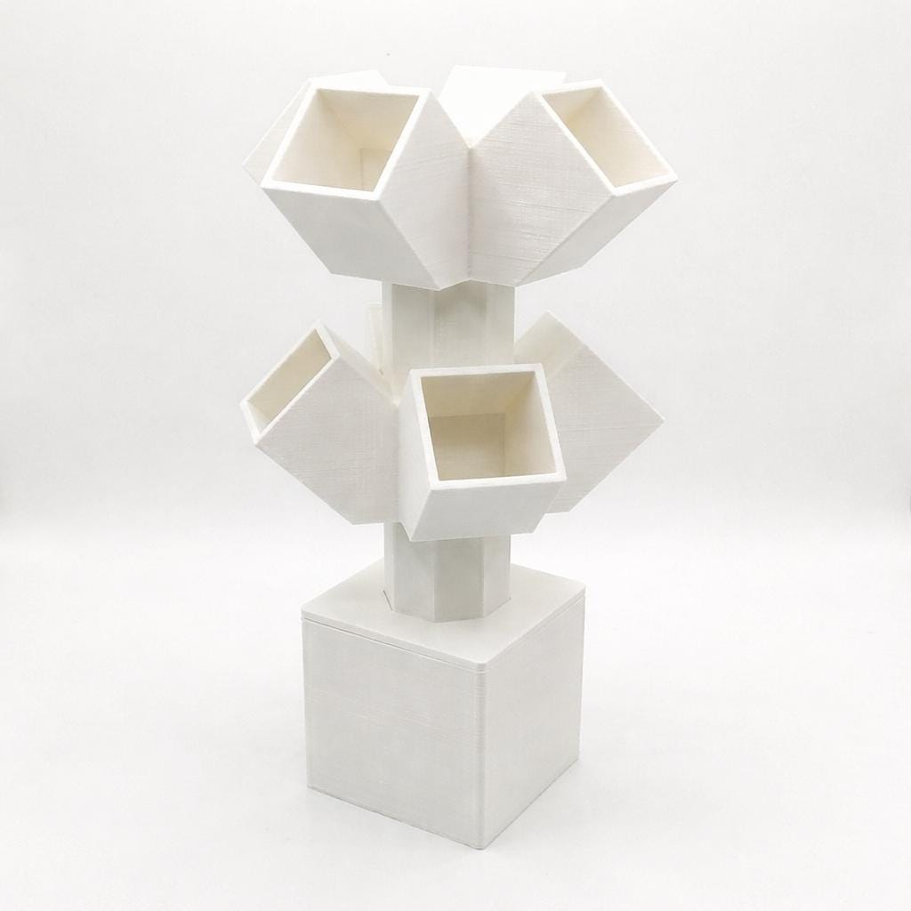 LV 3D Mini Stackable Hydroponic System | Desktop Indoor Garden | 3D Printed Hydroponic Planter | Modern Plant Grow Kit