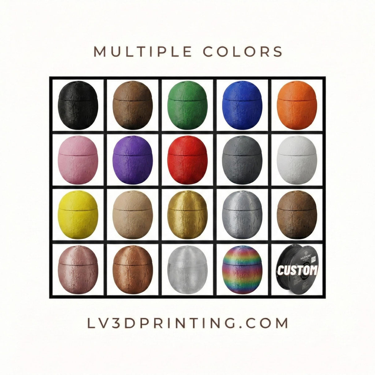 LV 3D Traveling Coconut | Wood PLA Travel Container | Bathroom Organizer | Toothbrush Holder | Compact Storage Box - LV3DPrinting