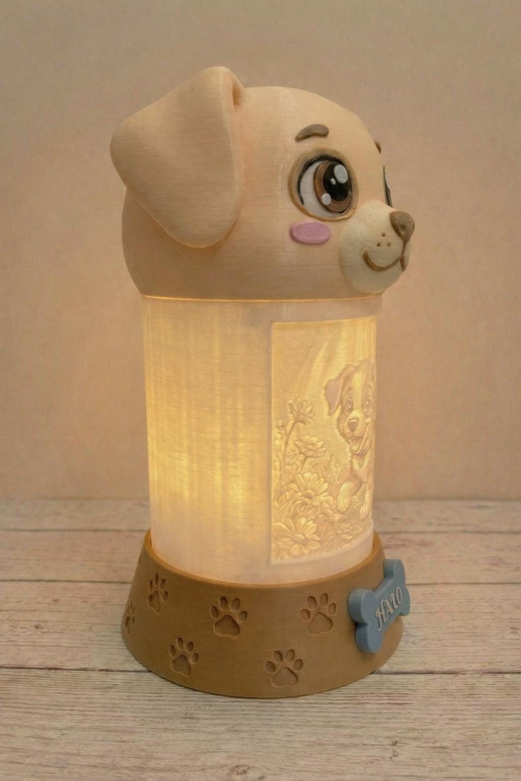 LV 3D Dog Memorial Night Light β Personalized Pet Remembrance Lamp | Custom Photo Lithophane | Pet Loss Gift | Sympathy Keepsake - LV3DPrinting