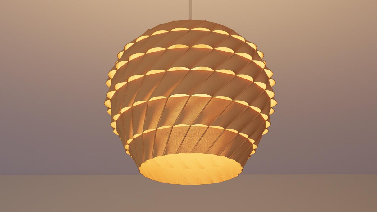 3DPPA Syko Geometric Lamp Shade | 3D Printed Pendant Light Cover | Modern E27 Lampshade | Ceiling Lighting Decor | Home Gift - LV3DPrinting