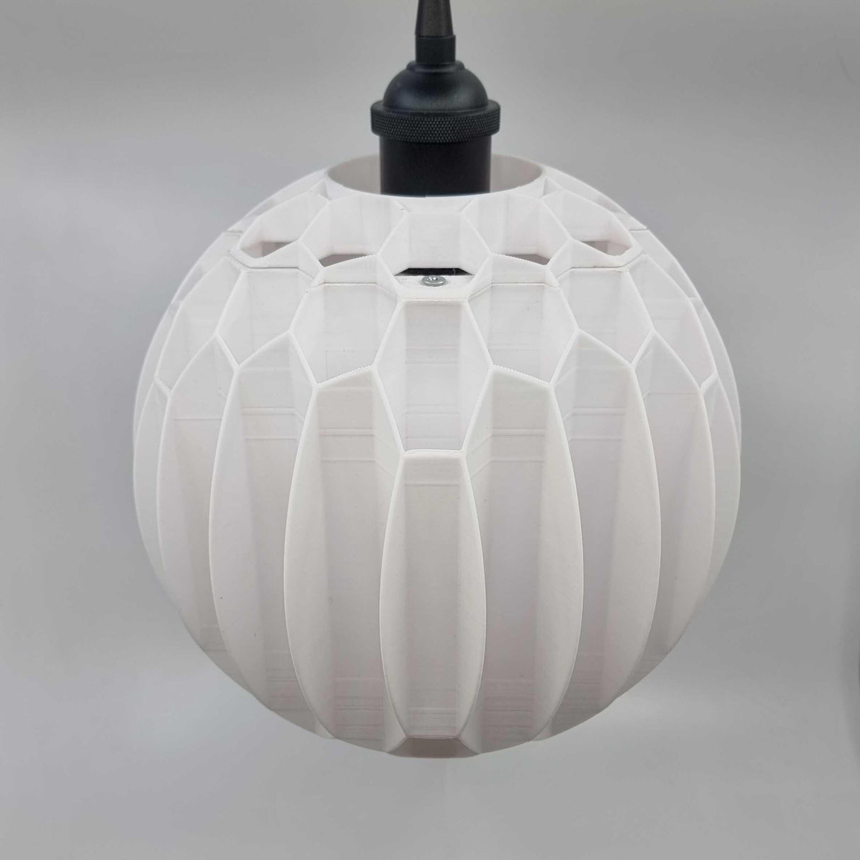 3DPPA Spherical Mesh Lamp Shade | Geometric Hexagon Pendant Light | Hypnotic Gradient Lighting | Modern 3D Printed Home Decor - LV3DPrinting