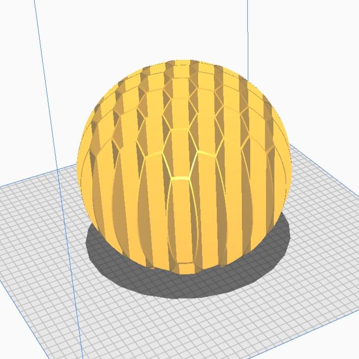 3DPPA Spherical Mesh Lamp Shade | Geometric Hexagon Pendant Light | Hypnotic Gradient Lighting | Modern 3D Printed Home Decor - LV3DPrinting