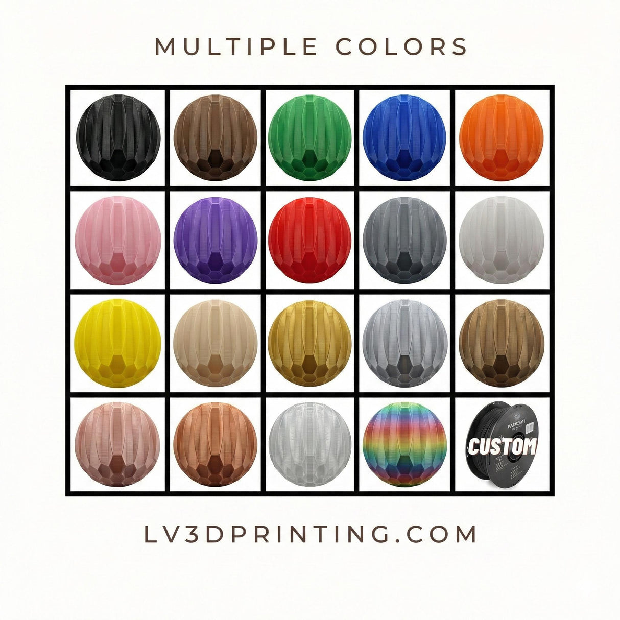 3DPPA Spherical Mesh Lamp Shade | Geometric Hexagon Pendant Light | Hypnotic Gradient Lighting | Modern 3D Printed Home Decor - LV3DPrinting