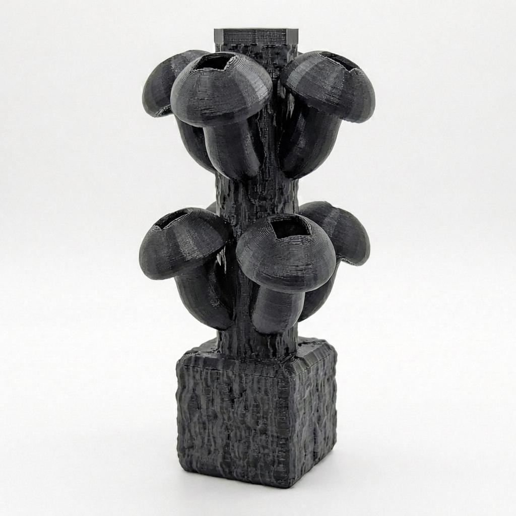 LV 3D Mini Stackable Hydroponic Mushroom System | Desktop Indoor Garden | 3D Printed Hydroponic Planter | Modern Herb Grow Kit