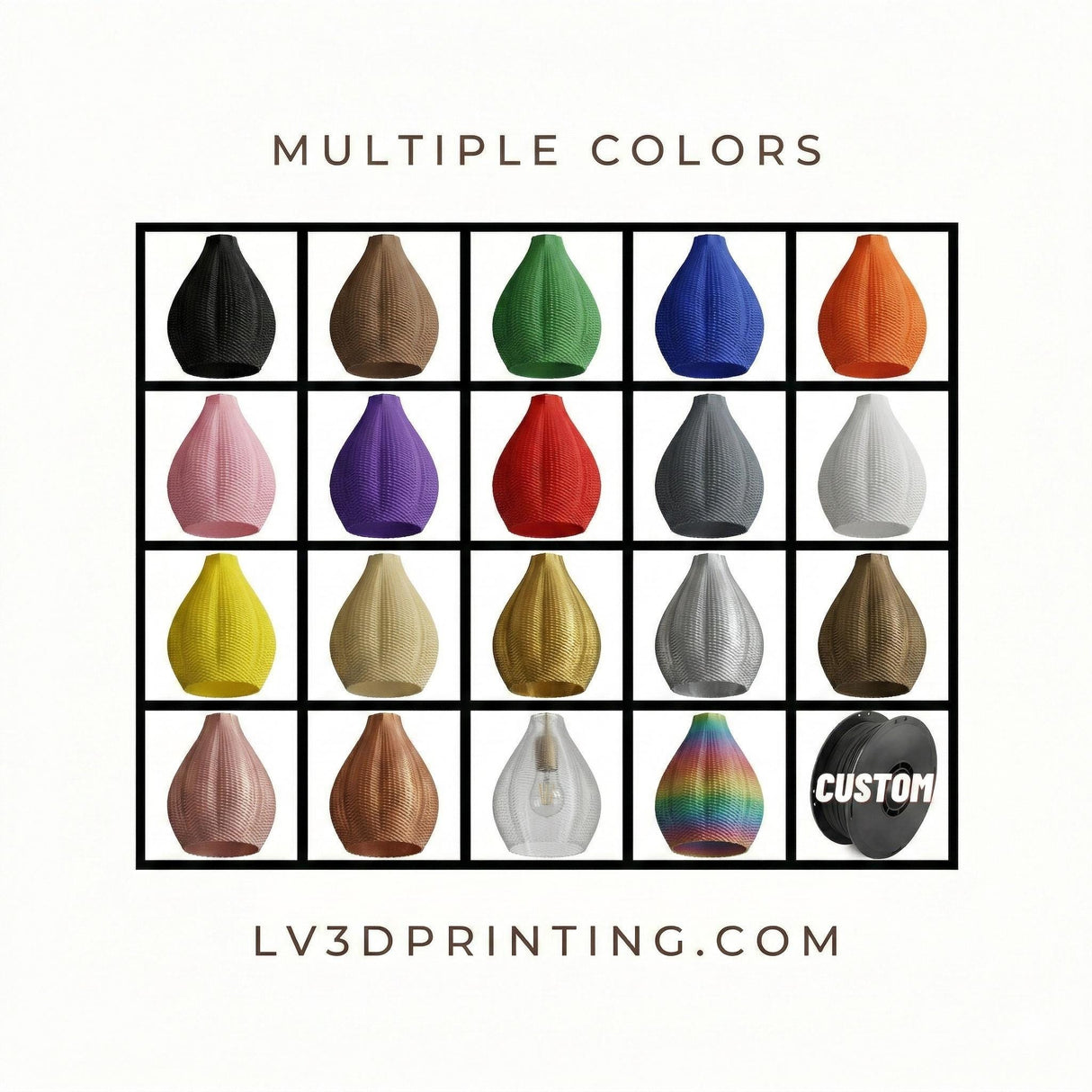 Lunfardo Luana Pendant Lamp Shade | Home Decor | Gift Idea | Geometric | Pendant Lighting - LV3DPrinting