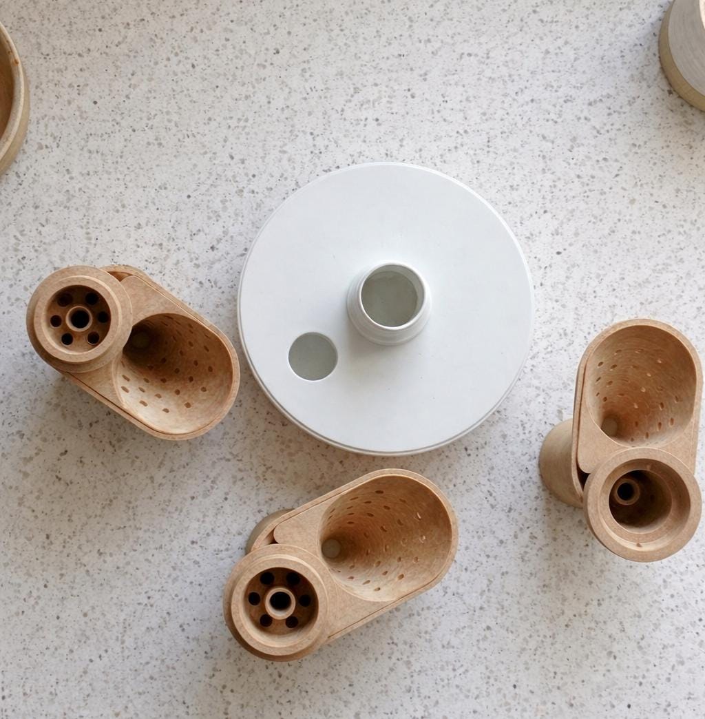 Creaserra Bambú Modular Hydroponic Tower | Vertical Indoor Garden | Stackable 3D Printed Hydroponic Planter | Modern Home Grow System - LV3DPrinting