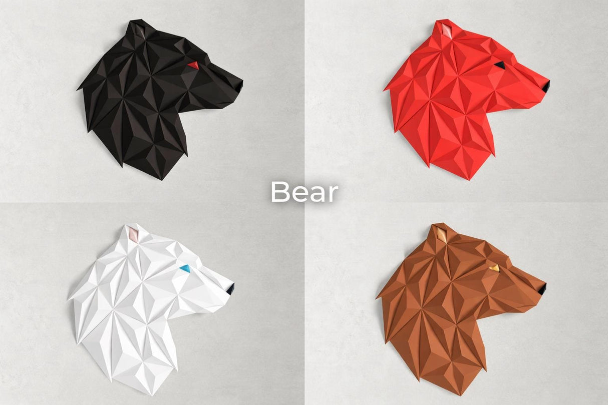 DGEMILY Polygon Wall Art, Geometric Low Poly Wall Decor, 3D Printed Wall Sculpture, Modern Animal & Abstract Wall Art