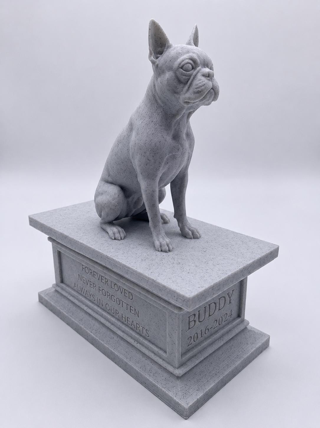LV 3D Custom Dog Memorial Statue from Photo | Personalized Pet Loss Gift | Dog Urn with Ashes Drawer | Pet Remembrance Sculpture