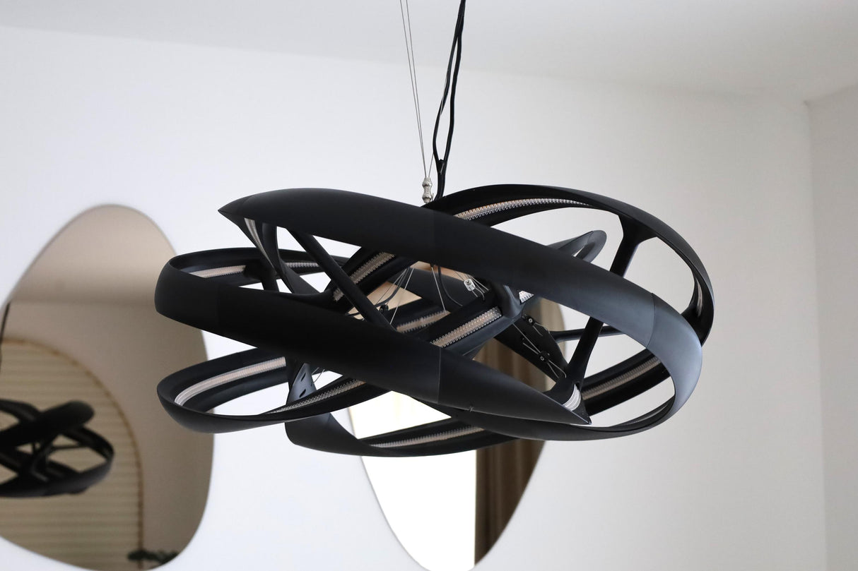 Lamp Printed IAP Helix Chandelier | 3D Printed LED Ceiling Light | Sculptural Pendant Lamp