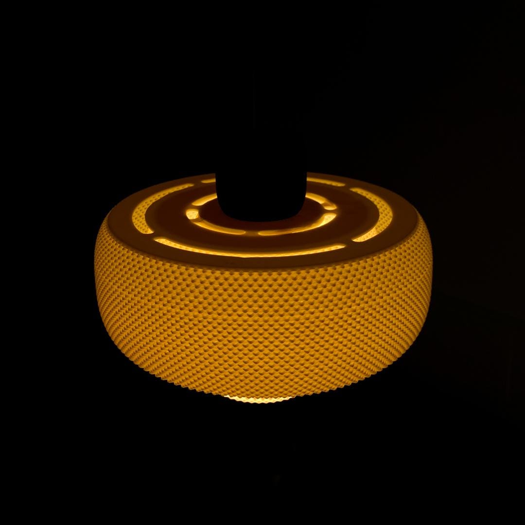 Luciana Pendant Lamp Shade, 3D Printed Hanging Light, Modern Ceiling Light Cover, Contemporary Lighting Decor