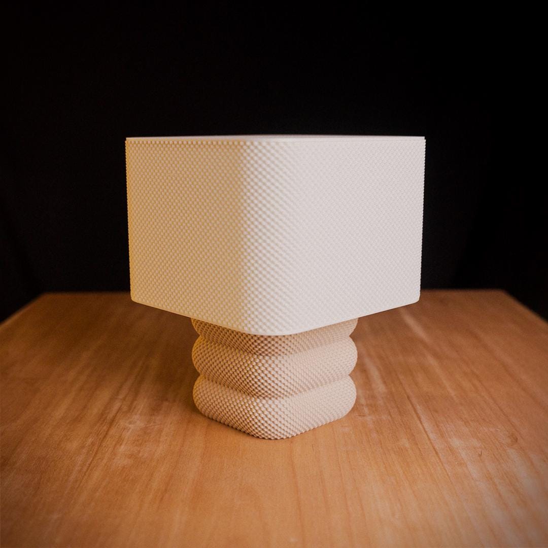 lunfardo Miguel Table Lamp | Modern Table Lamp | Geometric Lamp | Sculptural Lighting | 3D Printed Lamp | Home Decor | Gift Idea