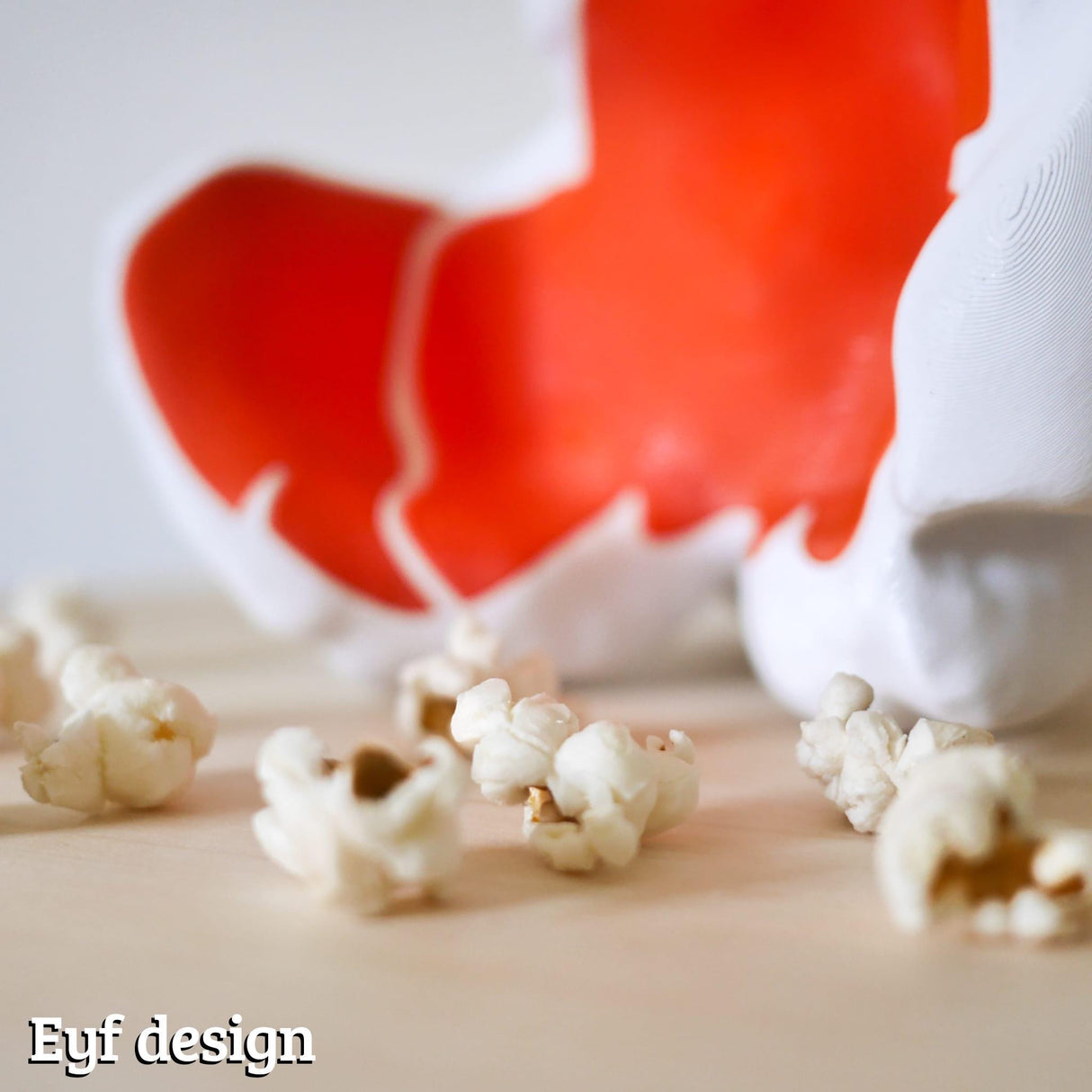 EYF Design Popcorn Lamp | 3D Printed Table Lamp | Movie Room Decor | Cozy Mood Light | Unique Home Decor | Gift Idea