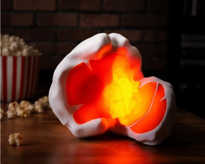EYF Design Popcorn Lamp | 3D Printed Table Lamp | Movie Room Decor | Cozy Mood Light | Unique Home Decor | Gift Idea