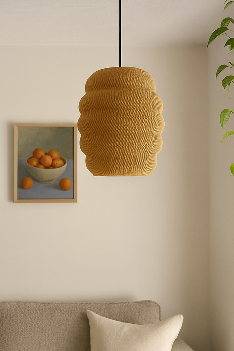 Bring Nature's Golden Glow Home: The Lunfardo Bee Hive Lamp Shade That's Buzzing in Eco-Friendly Decor
