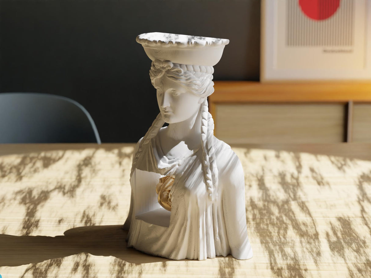 Collecticraft Echoes of Antiquity A Modern Caryatid  | Custom | Statue | Multiple Colors | Table decoration | Art & Artwork | ANY SIZE!