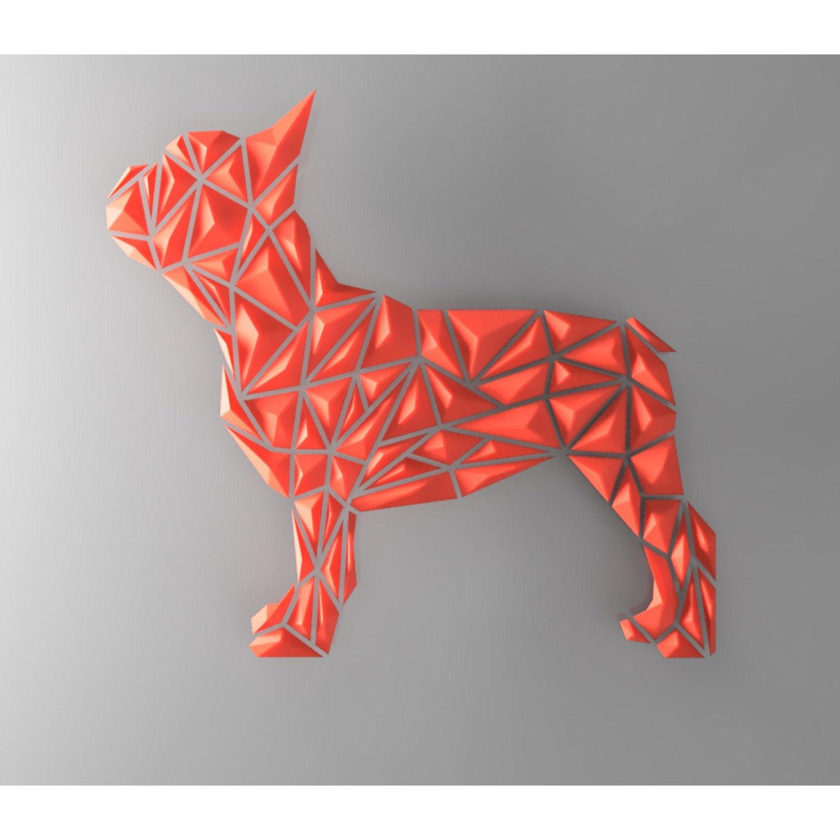 DGEmily Geometric French Bull Dog Wall Art | Home Decor | Gift Idea | Polygon | Wall Decor | Custom sizes! | Any Color! | Material Types!